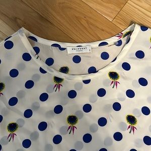 Equipment Silk short sleeved blouse